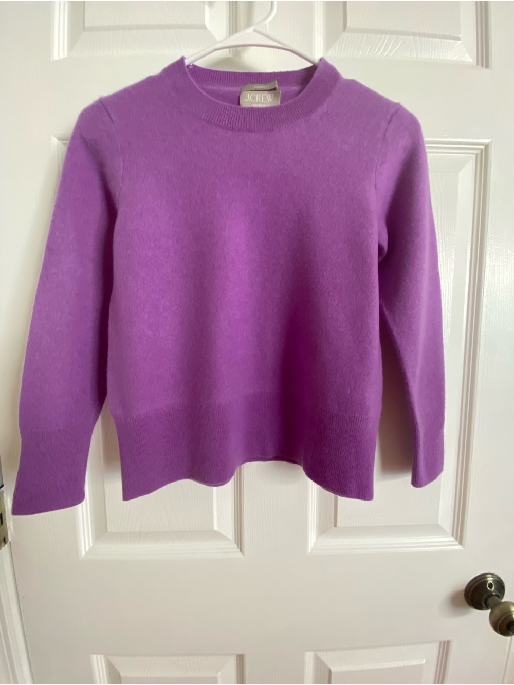 J. Crew Lavender 100% Cashmere Crewneck Cashmere Sweater